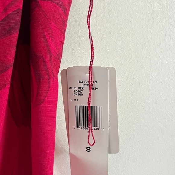 Jones New York | NWT Red Flower Dress - Picture 7 of 9